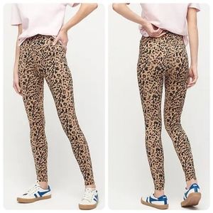NWT J. Crew High Rise Leopard Print Weekend Leggings
